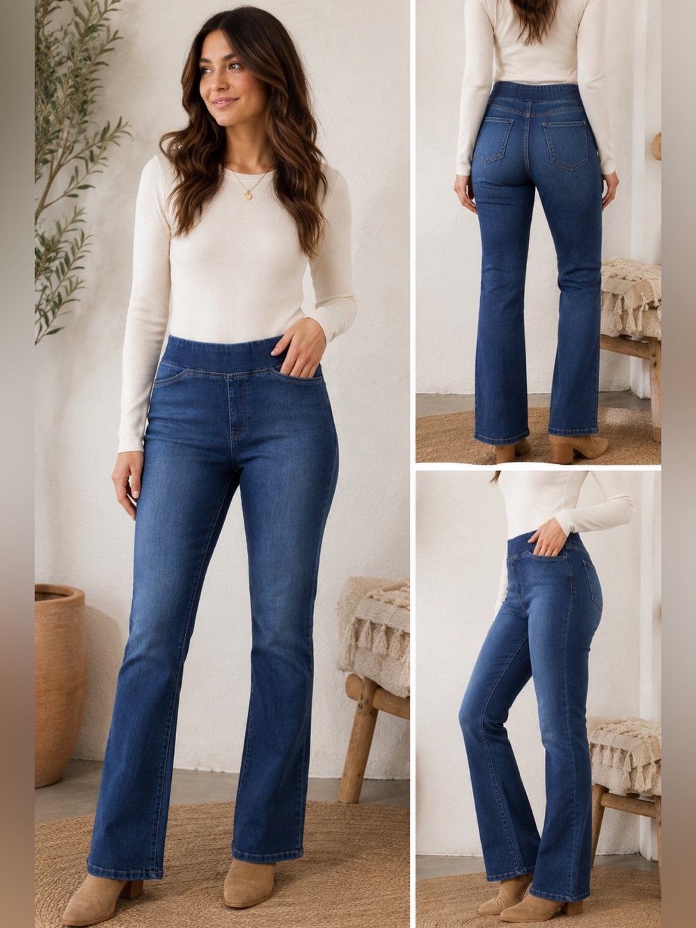 Free People We The Free Pull On Jeans Womens XS Blue Denim Stretch Straight